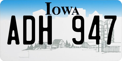 IA license plate ADH947