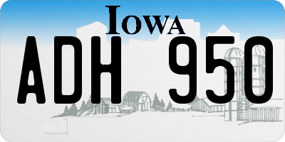 IA license plate ADH950