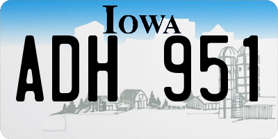 IA license plate ADH951
