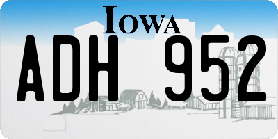 IA license plate ADH952