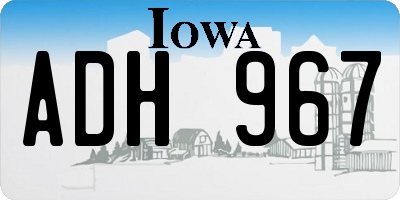 IA license plate ADH967