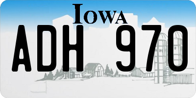 IA license plate ADH970