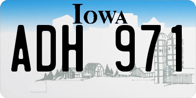 IA license plate ADH971