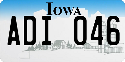 IA license plate ADI046