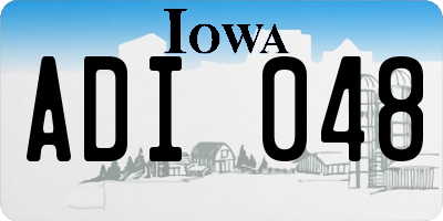 IA license plate ADI048