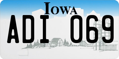IA license plate ADI069