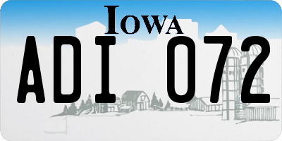 IA license plate ADI072