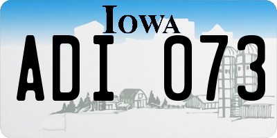IA license plate ADI073