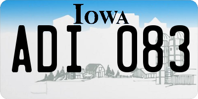 IA license plate ADI083