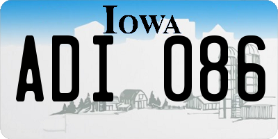 IA license plate ADI086
