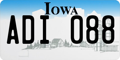 IA license plate ADI088
