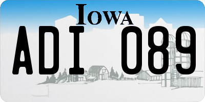 IA license plate ADI089