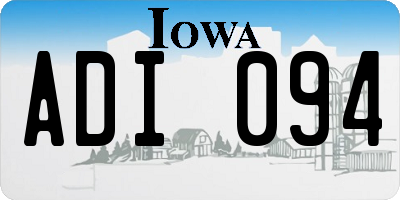 IA license plate ADI094