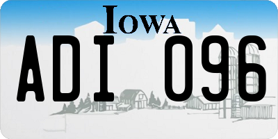 IA license plate ADI096