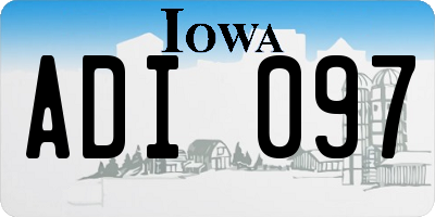 IA license plate ADI097
