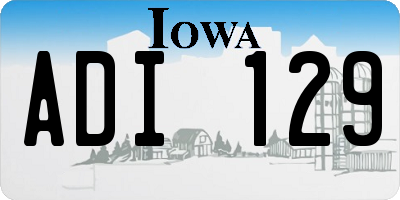 IA license plate ADI129
