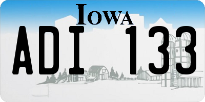 IA license plate ADI133