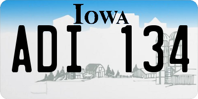 IA license plate ADI134