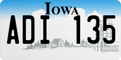 IA license plate ADI135