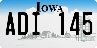 IA license plate ADI145