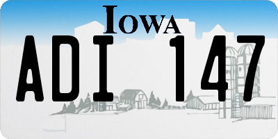 IA license plate ADI147
