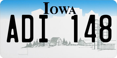 IA license plate ADI148