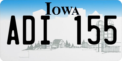 IA license plate ADI155