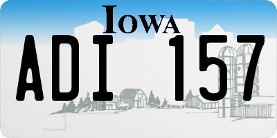 IA license plate ADI157