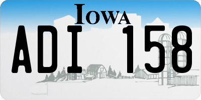 IA license plate ADI158