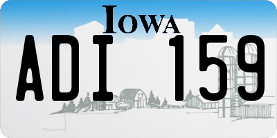 IA license plate ADI159