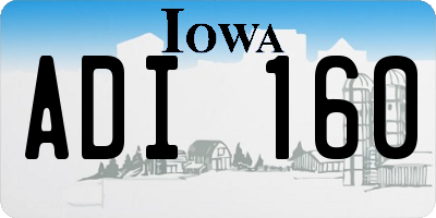 IA license plate ADI160