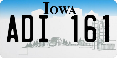 IA license plate ADI161