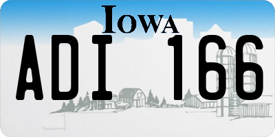 IA license plate ADI166