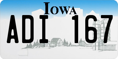 IA license plate ADI167