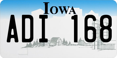 IA license plate ADI168