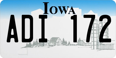IA license plate ADI172