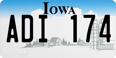 IA license plate ADI174