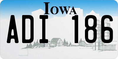 IA license plate ADI186