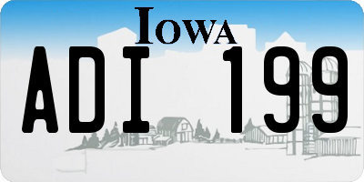 IA license plate ADI199