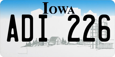 IA license plate ADI226