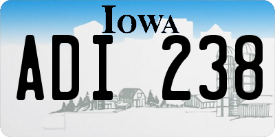 IA license plate ADI238