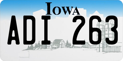 IA license plate ADI263