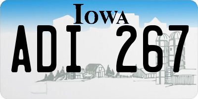 IA license plate ADI267