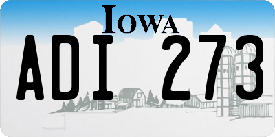IA license plate ADI273