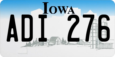 IA license plate ADI276