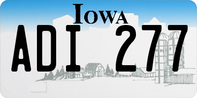 IA license plate ADI277