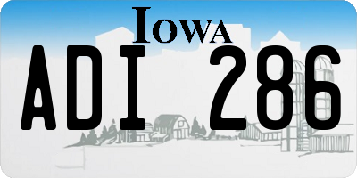 IA license plate ADI286