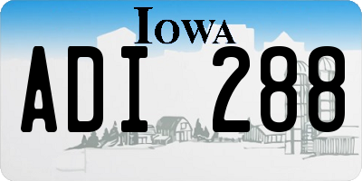 IA license plate ADI288