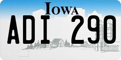 IA license plate ADI290