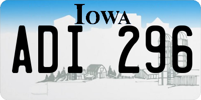 IA license plate ADI296